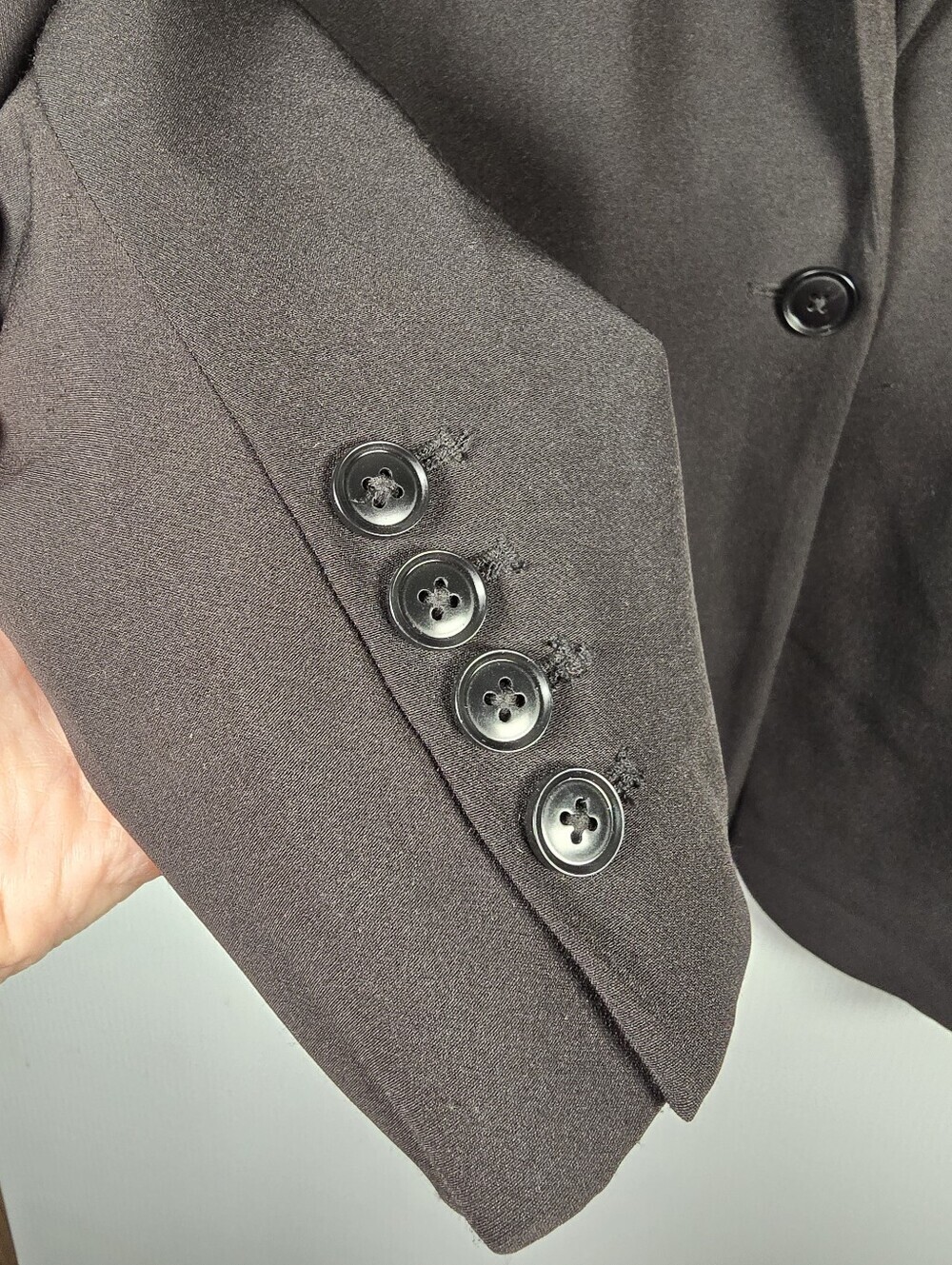 Vince Camuto Black Women's Single-Button Blazer Notch Lapels Size M Office - Picture 7 of 13